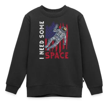Astronomie spatiale Cosmos - Sweat Premium enfant bio - noir - Devant - AI Model Kid Female (0cm)
