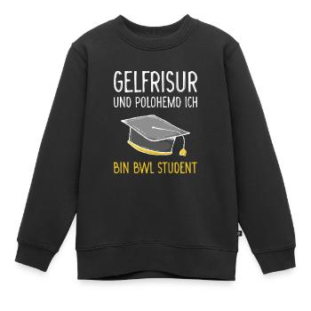 BWL Student Abschluss Bachelor Geschenk - Kinder Premium Organic Sweatshirt - Schwarz - Vorne - AI Model Kid Female (0cm)