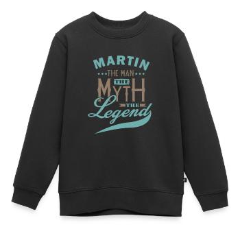 Martin tshirt personalisierte Vorname martin - Kinder Premium Organic Sweatshirt - Schwarz - Vorne - AI Model Kid Female (0cm)