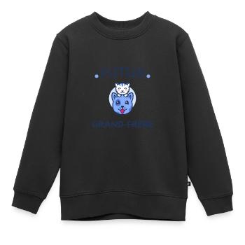 Futur grand frère - annonce futur grand frère - Sweat Premium enfant bio - noir - Devant - AI Model Kid Female (0cm)