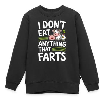 Végétarien Végétalien Végétarien Végétarien - Sweat Premium enfant bio - noir - Devant - AI Model Kid Female (0cm)