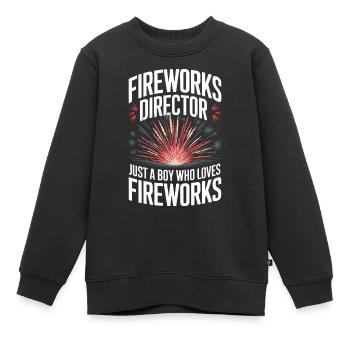 Pyrotechniker Feuerwerk Pyrotechnik - Kinder Premium Organic Sweatshirt - Schwarz - Vorne - AI Model Kid Female (0cm)