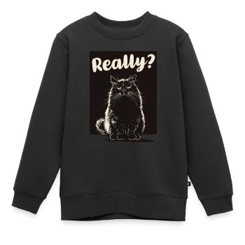M. Ctnip - Vraiment ? - Sweat Premium enfant bio - noir - Devant - AI Model Kid Female (0cm)