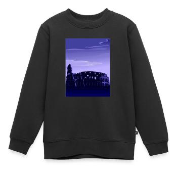 Kolosseum / Kolosseum bei Sonnenuntergang - Altes Rom, Italien - Kinder Premium Organic Sweatshirt - Schwarz - Vorne - AI Model Kid Female (0cm)