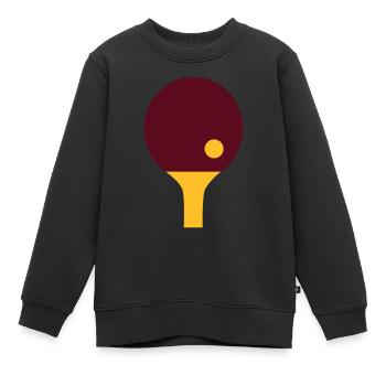 Ping-Pong - Sweat Premium enfant bio - noir - Devant - AI Model Kid Female (0cm)