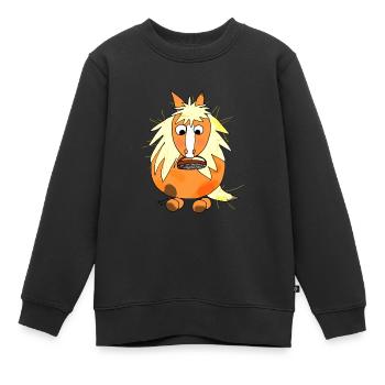 Linus Dreckspatz - Sweat Premium enfant bio - noir - Devant - AI Model Kid Female (0cm)