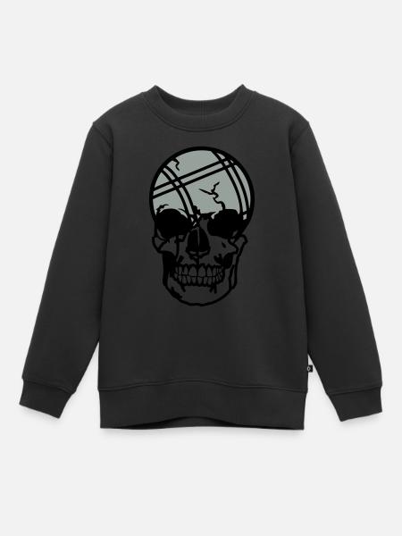 tete mort petanque boule dead skull11204 - Sweat Premium enfant bio - noir