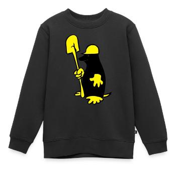 Taupe - Sweat Premium enfant bio - noir - Devant - AI Model Kid Female (0cm)