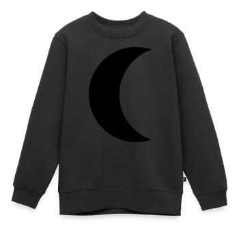 lune - Sweat Premium enfant bio - noir - Devant - AI Model Kid Female (0cm)