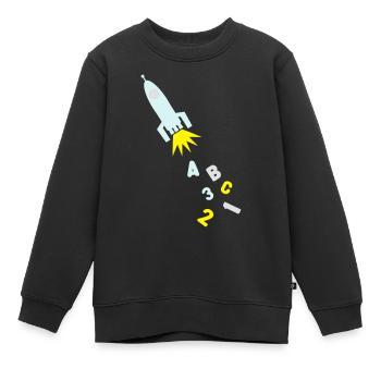 Schulrakete - Kids Premium Organic Sweatshirt - black - Front - AI Model Kid Female (0cm)