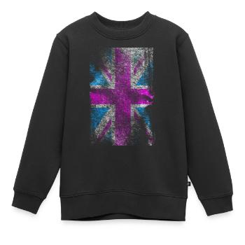 Union Jack - Sweat Premium enfant bio - noir - Devant - AI Model Kid Female (0cm)