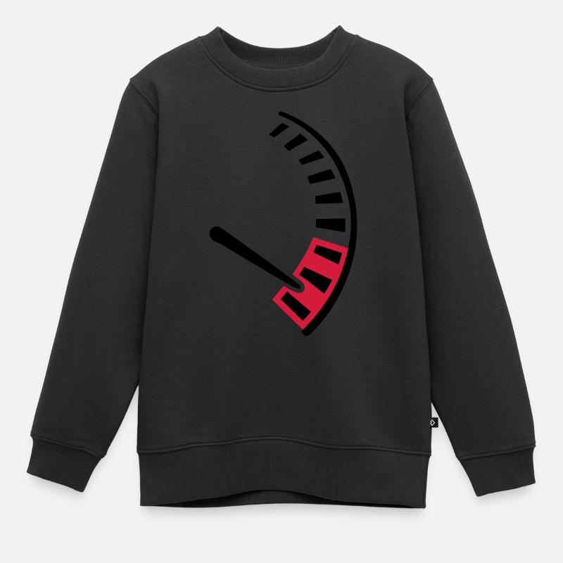 Compteur vitesse voiture - Sweat Premium enfant bio - noir