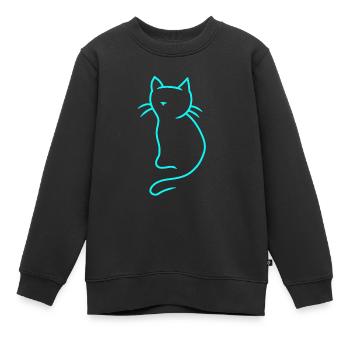 Kätzchen Katze Katzen Haustiere Kinder Miau - Kinder Premium Organic Sweatshirt - Schwarz - Vorne - AI Model Kid Female (0cm)