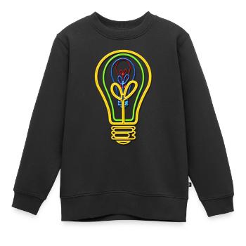 Neonröhre fluoreszierende Farben - Kinder Premium Organic Sweatshirt - Schwarz - Vorne - AI Model Kid Female (0cm)