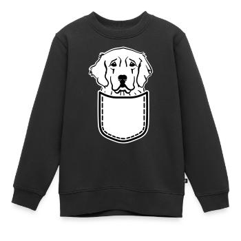 Golden Retriever - Kinder Premium Organic Sweatshirt - Schwarz - Vorne - AI Model Kid Female (0cm)