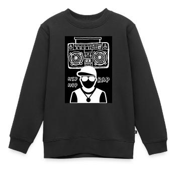 LE RAPPEUR et le système de son - Sweat Premium enfant bio - noir - Devant - AI Model Kid Female (0cm)