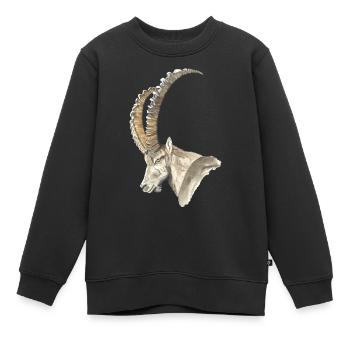 Capricorne solo - Sweat Premium enfant bio - noir - Devant - AI Model Kid Female (0cm)