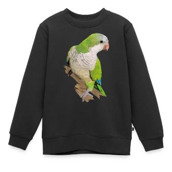 Argentinischer Sittich - Kinder Premium Organic Sweatshirt - Schwarz - Vorne - AI Model Kid Female (0cm)