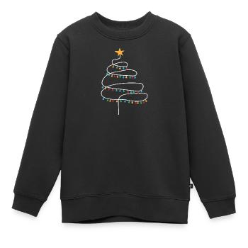 Un petit sapin de Noël - Sweat Premium enfant bio - noir - Devant - AI Model Kid Female (0cm)
