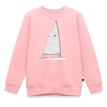 Laser Riss - Kinder Premium Organic Sweatshirt - Rosa - Vorne - AI Model Kid Female (0cm)