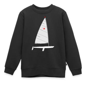Laser Riss - Kinder Premium Organic Sweatshirt - Schwarz - Vorne - AI Model Kid Female (0cm)