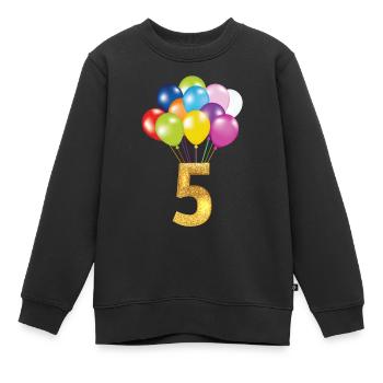 5 enfants fêtent leur heureux anniversaire - Sweat Premium enfant bio - noir - Devant - AI Model Kid Female (0cm)