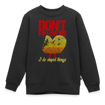 Kletterwand Bouldern Felsklettern Klettererin - Kinder Premium Organic Sweatshirt - Schwarz - Vorne - AI Model Kid Female (0cm)
