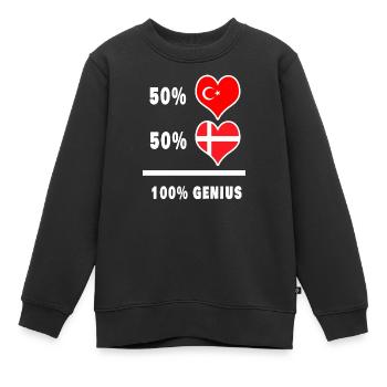 Le Danemark et la Turquie ingénieux / cadeau - Sweat Premium enfant bio - noir - Devant - AI Model Kid Female (0cm)