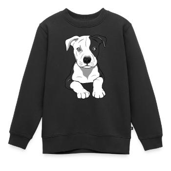Stafford love - Sweat Premium enfant bio - noir - Devant - AI Model Kid Female (0cm)