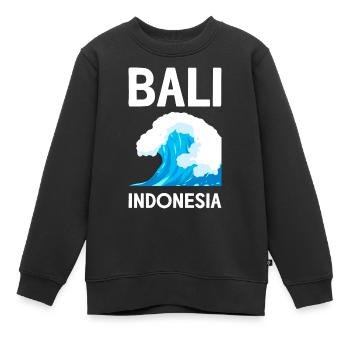 Bali - Sweat Premium enfant bio - noir - Devant - AI Model Kid Female (0cm)