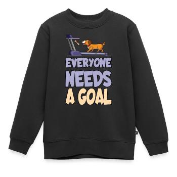 Tout le monde a besoin d’un but - Sweat Premium enfant bio - noir - Devant - AI Model Kid Female (0cm)