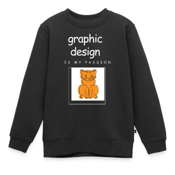 Designerin Grafiker Grafik Designer Künstler - Kinder Premium Organic Sweatshirt - Schwarz - Vorne - AI Model Kid Female (0cm)