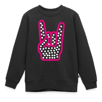 Rock and Roll Rock Music - Kinder Premium Organic Sweatshirt - Schwarz - Vorne - AI Model Kid Female (0cm)
