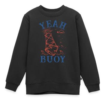 yeah buoy Graphic - Kids Premium Organic Sweatshirt - black - Front - AI Model Kid Female (0cm)