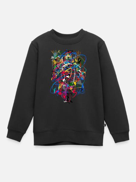 abstrakt - Kinder Premium Organic Sweatshirt - Schwarz