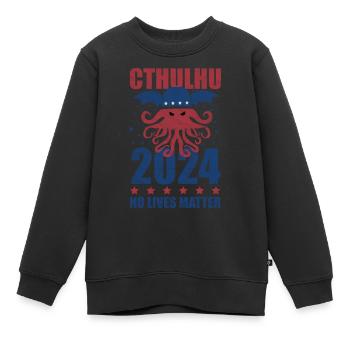 Cthulhu 2024 - Politischer Wahlkampf ohne Leben - Kinder Premium Organic Sweatshirt - Schwarz - Vorne - AI Model Kid Female (0cm)