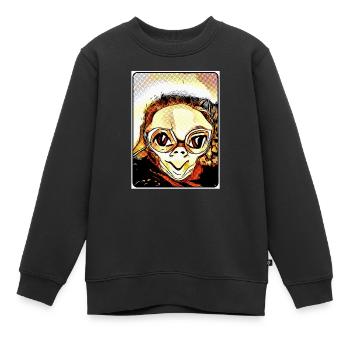 Knuffiger Alien (DDP 2:3, grille de points) - Sweat Premium enfant bio - noir - Devant - AI Model Kid Female (0cm)