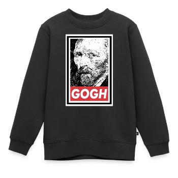 VAN GOGH GEHORCHE - Kinder Premium Organic Sweatshirt - Schwarz - Vorne - AI Model Kid Female (0cm)