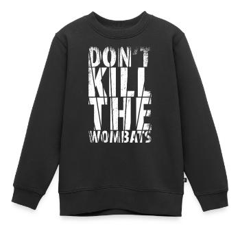 Marsupial australien de Wombat - Sweat Premium enfant bio - noir - Devant - AI Model Kid Female (0cm)