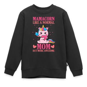Mamacorn Like a Normal Mom but more Awesome - Kinder Premium Organic Sweatshirt - Schwarz - Vorne - AI Model Kid Female (0cm)