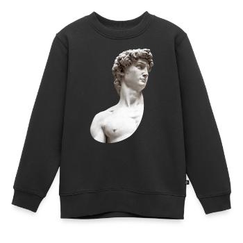 David | Michelangelo di Lodovico Buonarroti Simoni - Kinder Premium Organic Sweatshirt - Schwarz - Vorne - AI Model Kid Female (0cm)