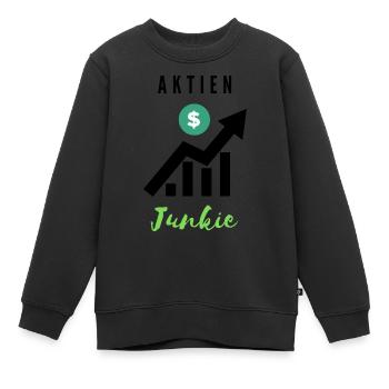 Aktien Junkie 1 - Kinder Premium Organic Sweatshirt - Schwarz - Vorne - AI Model Kid Female (0cm)