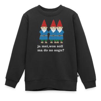 nains de jardin bavarois - Sweat Premium enfant bio - noir - Devant - AI Model Kid Female (0cm)