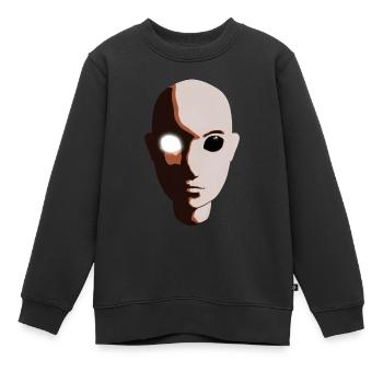Transformation des personnages sombres et clairs - Sweat Premium enfant bio - noir - Devant - AI Model Kid Female (0cm)