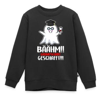 Grundschule geschafft, Schulkind, Geschenkidee - Kinder Premium Organic Sweatshirt - Schwarz - Vorne - AI Model Kid Female (0cm)