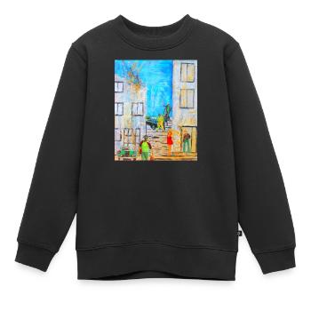 Légendes - Sweat Premium enfant bio - noir - Devant - AI Model Kid Female (0cm)