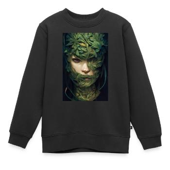 Holzmädchen - Kinder Premium Organic Sweatshirt - Schwarz - Vorne - AI Model Kid Female (0cm)