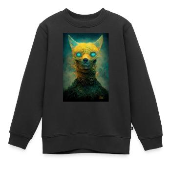 Chien radioactif - Sweat Premium enfant bio - noir - Devant - AI Model Kid Female (0cm)
