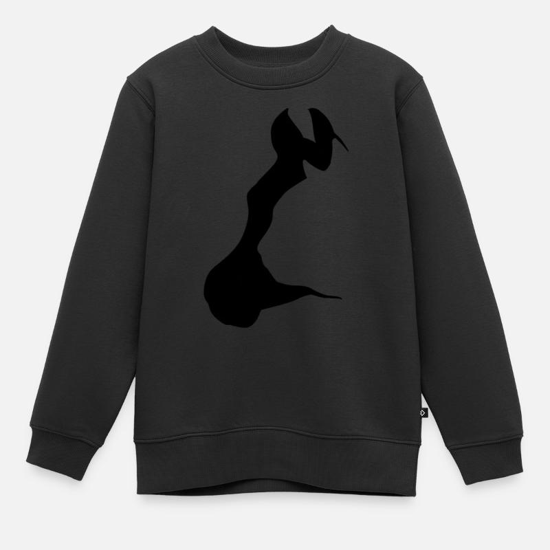 Cheval avec chat - Sweat Premium enfant bio - noir