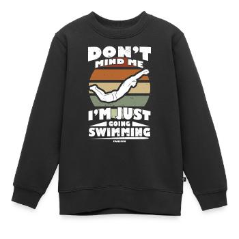 Natation Sauveteur Cours de natation Piscine extérieure Cadeau - Sweat Premium enfant bio - noir - Devant - AI Model Kid Female (0cm)